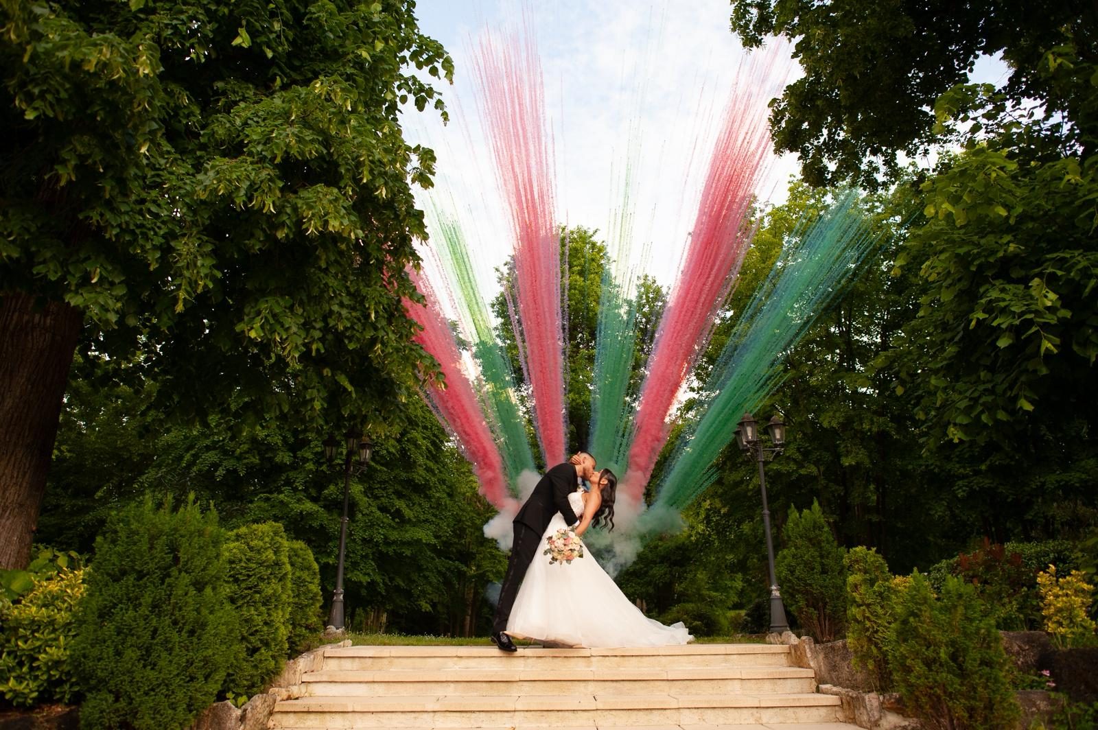 Effet de scène lors d'une soirée de mariage